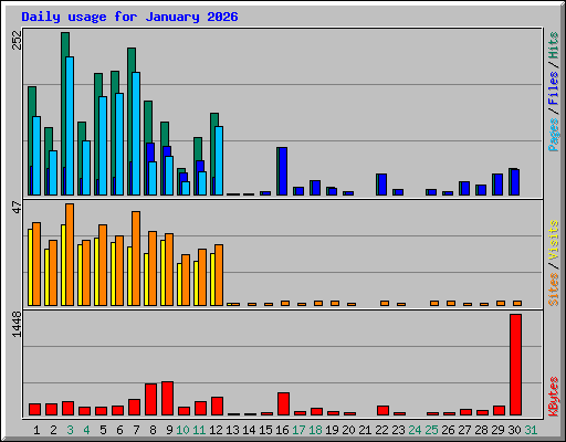 Daily usage for January 2026